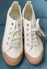 Tu Bnwt Size 6 Retro Canvas Trainers Gum Shoes