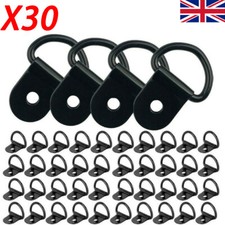 30Pcs D Rings Hook Trailer Forged Tie Down Ring Load Anchor Lashing Truck Black