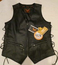 Tack Field Leather Zip Vest