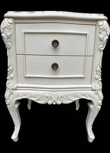 Antiqued white cream carved - antiqued,
