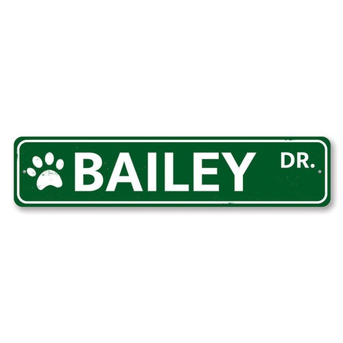 Pet name street sign - pet,