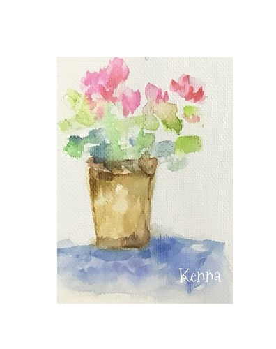 Aceo kenna watercolour - by,