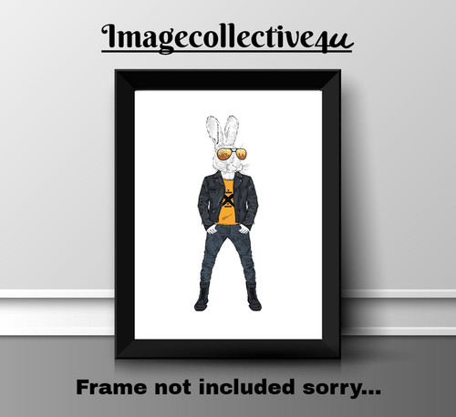 Rabbit animals pets a4 print - rabbit,