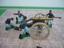 BRITAINS CIVIL WAR UNION GUN & CREW TOY SOLDIERS