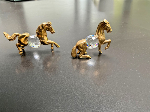 Horses crystal a pair - crystal,