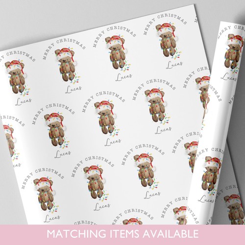 Personalised teddy christmas - teddy,