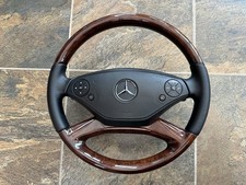 Mercedes S Class (W221)/ CL (W216) Wood & Leather Steering Wheel