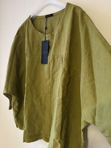 Grizas boxy silk linen olive - grizas,