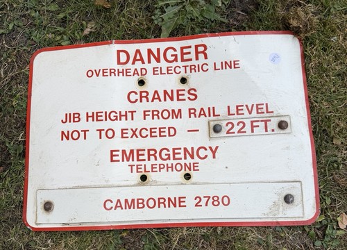 Vintage railway enamel - railway,