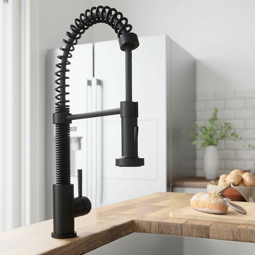 Matte black kitchen faucet - black,