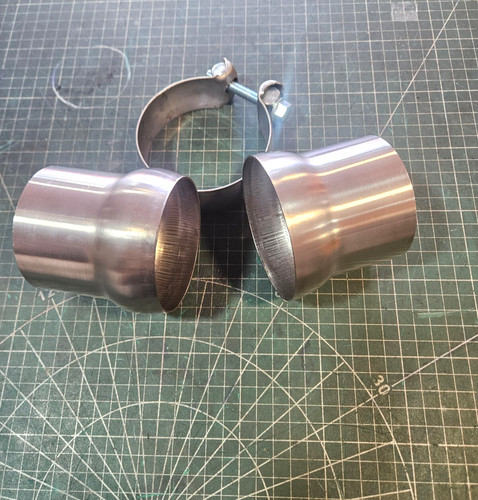 Stainless steel exhaust - steel, 3"