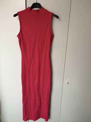 Hot pink bodycon midi length - pink,
