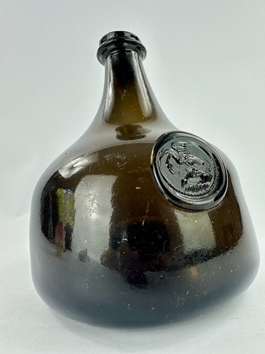 Antique black glass mallet - glass,