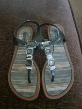 GRENDHA BLACK LADIES  SANDLES - SIZE 4 / 37 