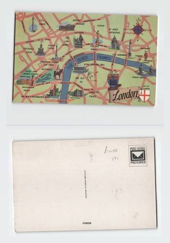 Postcard illustrated tourist - illustrated,