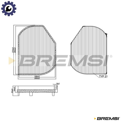 Filter cabin air - air, fc1331c