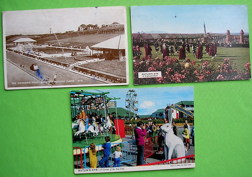 Three butlins ayr postcards - ayr,
