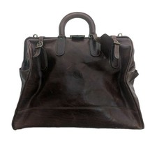 Guidi Leather Doctors Bag Travel Brown Vintage Gladstone Weekend Case Large 