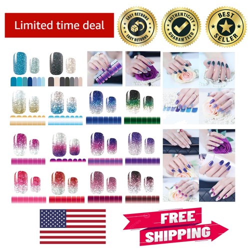 Charming glitter gradient nail - glitter,