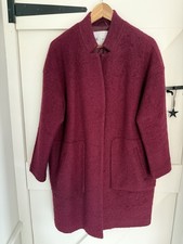 Raspberry Boucle Coat