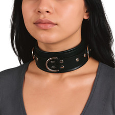 Real Leather Neck Posture Collar Bondage Slave Collars BDSM Chocker Restraints