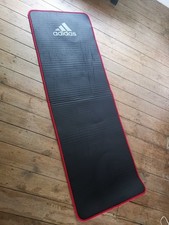 adidas Training Mat 10mm Padded Mat Black with Red Trim 183cm x 61cm