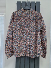New La Redoute Floral Print Long Sleeve Blouse  Medium (12-14? See Measurement)
