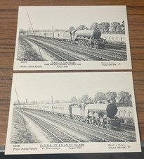 2 RPPC Postcards Steam At