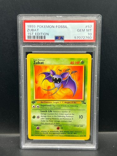 Pokemon psa gem zubat - 10, mt