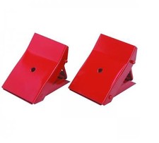 WHEEL CHOCK FOLDING METAL PAIR