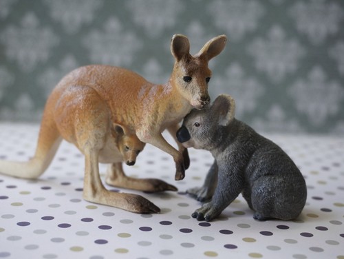 Schleich kangaroo koala - schleich,