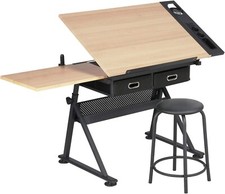 Drawing table drawers stool - table,