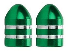 2 x Metallic GREEN Metal Steel