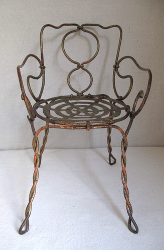 Antique childs twisted iron - twisted,