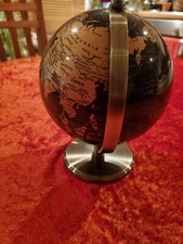 Black And Gold World Globe