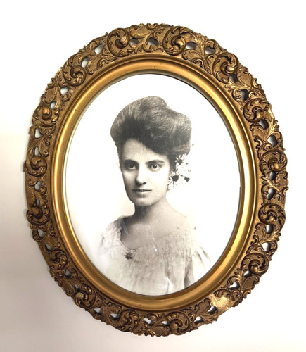 Antique edwardian oval - antique, ornate
