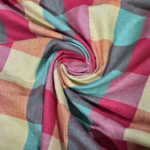 Cotton linen madras - cotton, check