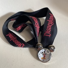 Disneyland Resorts Mickey Mouse Lanyard Watch Working “Time To Trade” Rare