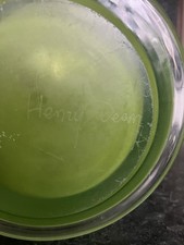 Extra Large Signed with Label Henry Dean Geen Glass Vase Mid Century Modern Vgc