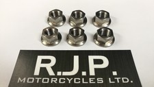 Honda CR 250 Red Rocket Titanium Engine Cylinder Head Nuts 1978 1978 1980 Barrel