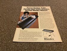 JBF24 ADVERT 11X8 1977 CBS INC - PATRICE RUSHEN - RHODES SUITCASE PIANO