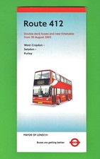 London Bus Timetable - 412