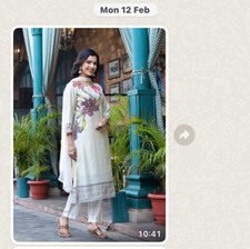 Printed & embroidered Elegant Design Lined Dress Casual Ivory Sizes 38/40/42/44