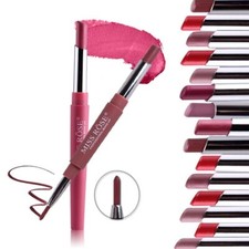 Double Head Lipstick Lip Liner Waterproof Pencil / Pen Matte Long Lasting Makeup