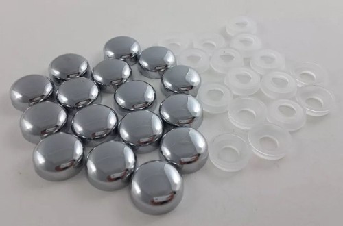 Set chrome bolt cover - set,