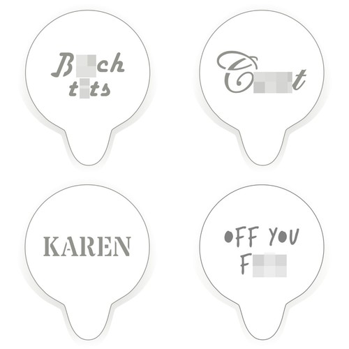 Rude swear craft - stencil, funny