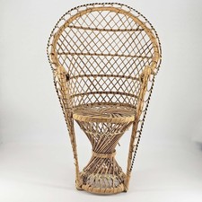 Mid Century Wicker Peacock