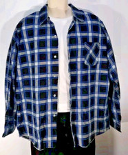 Fairline Flannel - Australian made - Black & Blue - Chest to fit 100cm