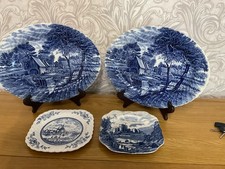 2 Johnson  Oval Meat Platters