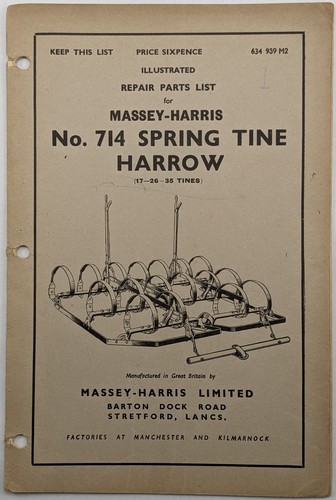 Original massey harris parts - original,